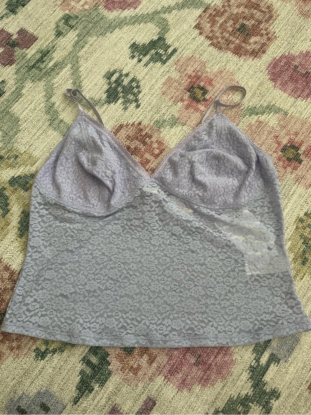 NWT Monki Lilac Lace Tank